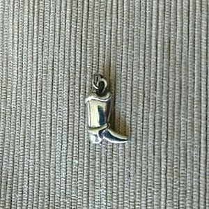 Sterling cowboy boot pendant